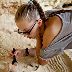 First pic of Beautiful blonde girls Milena D and Nika N touch each other and make each other cum in the sand