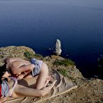 Second pic of Naughty lesbian girls Lyala A and Milena D are making each other cum at the seaside