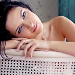 Fourth pic of Delectable brunette girl Ardelia A shows off her tight shaved teen pussy in stockings