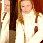 Third pic of FilthyNubiles.com's gallery :: sexy babe kayleigh taking off her leather boots and ready to tease us harder
