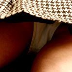 First pic of Innocent looking brunette Andy Brown is boasting the perfectly shaped pussy