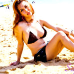 Fourth pic of Sensual young transsexual girl at the beach showing off her feminine body