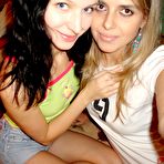 First pic of Blonde Russian beauty Genya with her friend Lina and a lucky photographer.