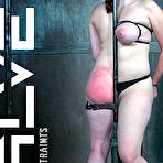 First pic of SexPreviews - Iona Grace busty brunette bound to pole and ass spanked in dungeon