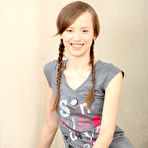 Third pic of Wonderful teen cutie with two long braids hardcored in shaved pussy and creamed on bed. (preview pictures)