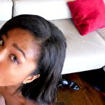 Fourth pic of 
					Tiny dark teen Loni Legend sucking a hard white dick close up - Pornstar Movies
			