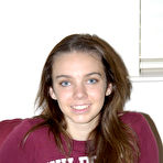 First pic of Brown haired girl next door Tiffany Tyler gets fully nude and spreads her pussy lips