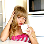 First pic of FilthyNubiles.com's gallery :: while having her coffee halina feels horny so she gets naked and gives her pussy a finger fuck