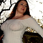 Fourth pic of Shaved chubby wife shows her big breasts and pussy