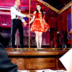 First pic of 
      Amber Nevada bangs the host on stage after the competition
    