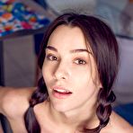 Fourth pic of Adel Morel Skinny Babe Rubs her Pink Twat