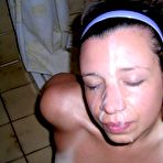 First pic of Dude cums on face of this GF everyday and he take picture..