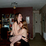 Second pic of Flirty swinger wife canoodling with girlfriend and loving..