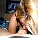 Fourth pic of Sexy looking blonde wife sucks cock