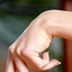 Second pic of Nasty gadget Jade Nubiles is playing with nips and touching the erected clitoris