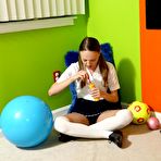 First pic of Lustful teenager Aubrey Star is losing off uniform and spreading for hottest masturbation