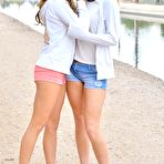 First pic of Naughty lesbians Scarlet FTV and Marry Lynn provide public with the erotic booty tease