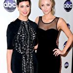 Second pic of Morena Baccarin posing for paparazzi in short black dress