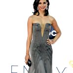 Third pic of Morena Baccarin sexy cleavage in night dress