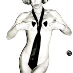 Second pic of Serbian model Natasa Vojnovic black-&-white topless and fully nude scans