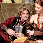 Third pic of Medieval redhead hottie Marie McCray jumps on her king's cock and rides it