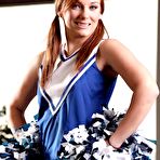 First pic of Horny cheerleader Dani Jensen strips naked and gets her bald cunt stuffed full of dick