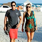 Third pic of Busty Rita Rusic sexy in bikini on the beach