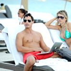 Fourth pic of Busty Rita Rusic sexy in bikini on the beach