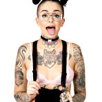First pic of 
      Leigh Raven peels off her sexy overalls in the living room
    