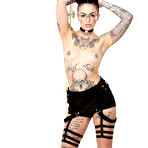 Third pic of 
      Leigh Raven peels off her sexy overalls in the living room
    