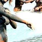 First pic of Rosy Dilettuso topless and fully nude on the beach