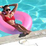 Third pic of Girls band Saturdays relax in bikini by the pool in Hollywood