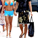 Fourth pic of Shauna Sand sexy in blue bikini on the beach