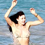 Second pic of Tamara Mellon in bikini and topless on a beach paparazzi shots