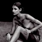 First pic of Tereza Maxova naked black-and-white mag scans