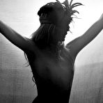 Fourth pic of Tereza Maxova naked black-and-white mag scans
