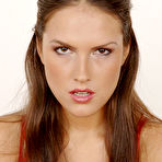 First pic of Sexy teen babe Deny Moor is pulling up her red panties and showing cameltoe and then bending over nude