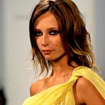 Third pic of Estonian model Tiiu Kuik sexy on the stage, shows her long legs