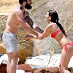 First pic of Tonia Sotiropoulou in red bikini on the beach