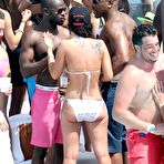 First pic of Tulisa Contostavlos cleavage in white bikini