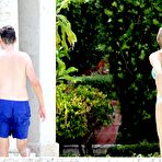 First pic of Kate Hudson in white & blue bikinies