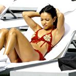 Second pic of Karrueche Tran in bikini at the pool at her hotel