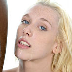 Fourth pic of 
      Roxy Nicole worships her driver's massive black boner
    