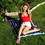 First pic of Blonde honey Gina Gerson is posing outdoor and showing off her skills...