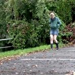 Fourth pic of PinkFineArt | Blonde Pisses In Car Park from Got2Pee