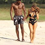 Third pic of Daphne Joy sexy in black bikini in Punta Mita