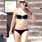 Fourth pic of Maria Sharapova in dark bikini on a beach in Cabo