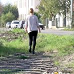 Fourth pic of PinkFineArt | Blonde Pees Next2Railway from Got2Pee