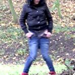 Fourth pic of PinkFineArt | Shy Teen Pees Outside from Got2Pee