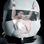 First pic of SexPreviews - Sierra Cirque in grey dress and high heels is rope bound with screaming